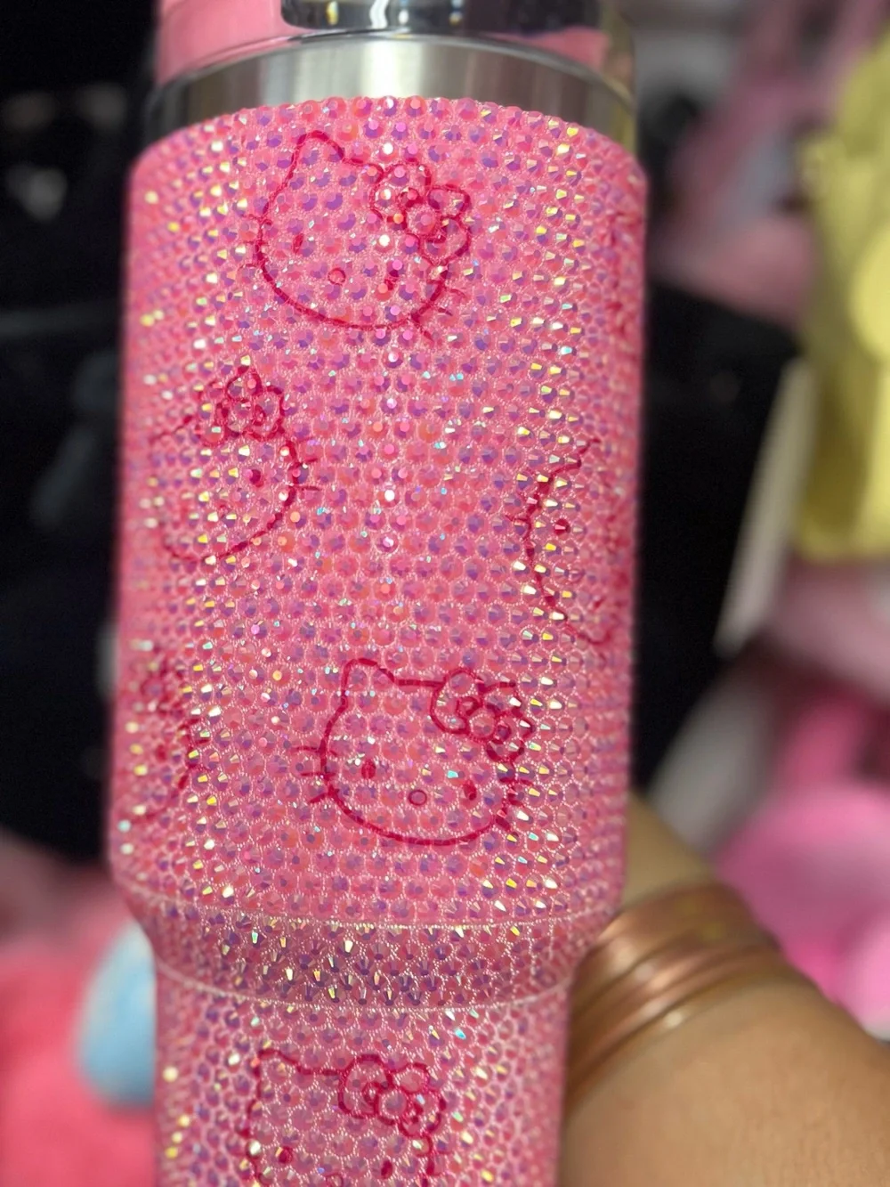 Pink Crystal Hello Kitty Travel Tumbler Sleeve - Kids Accessories